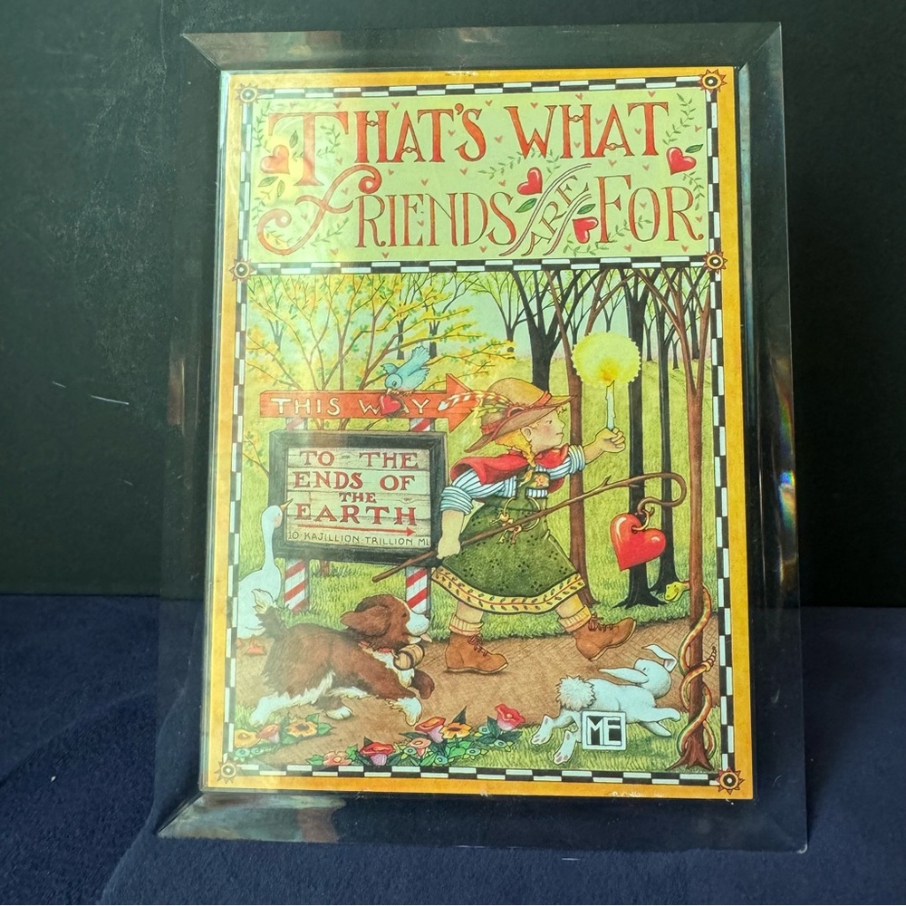 Mary Engelbreit Vintage Framed Art Musical Frame “That’s What Friends Are For”